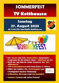 Plakat Sommerfest TVK 2023
